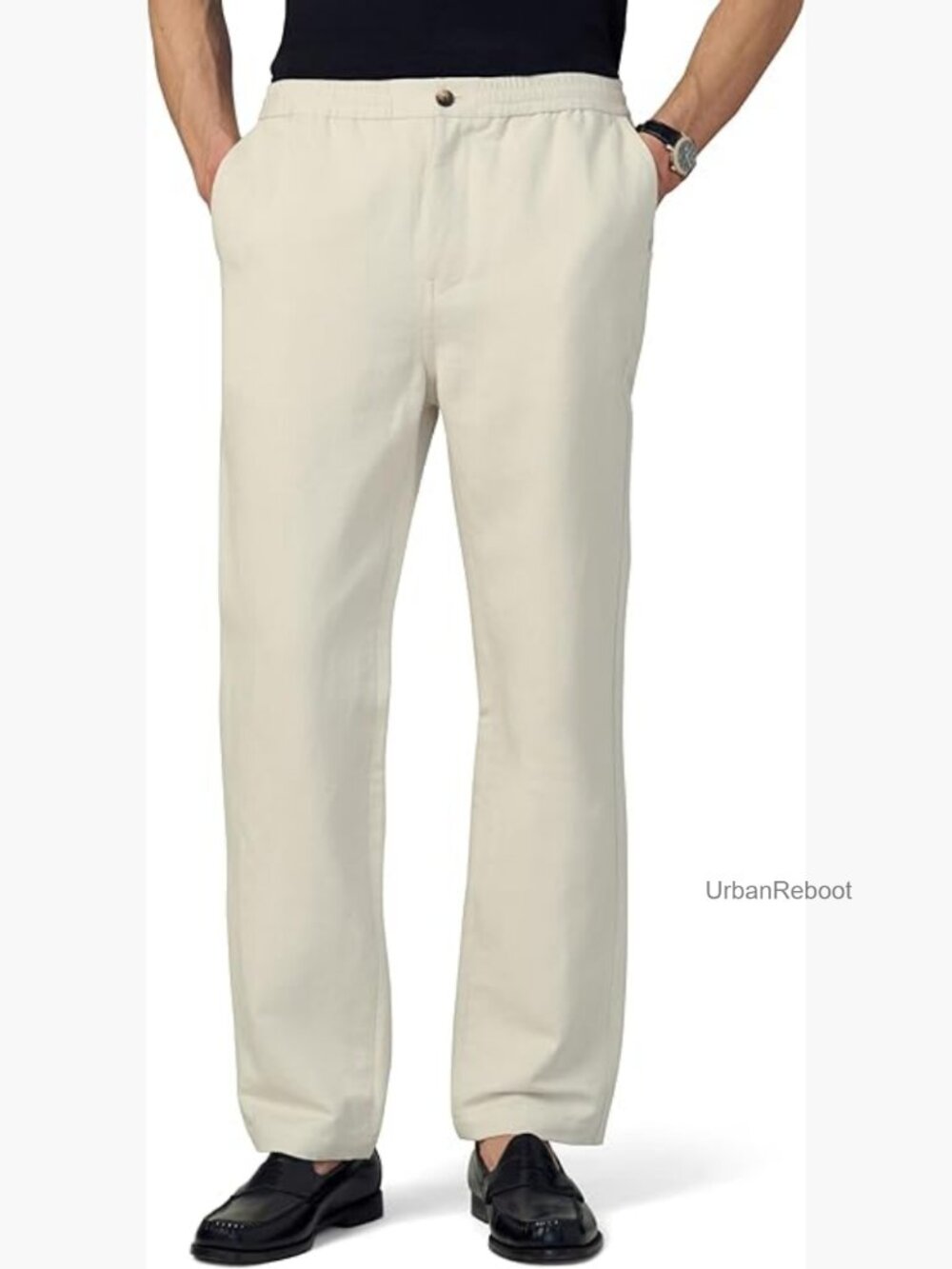 Men's Straight Leg Linen Pull-On Trouser